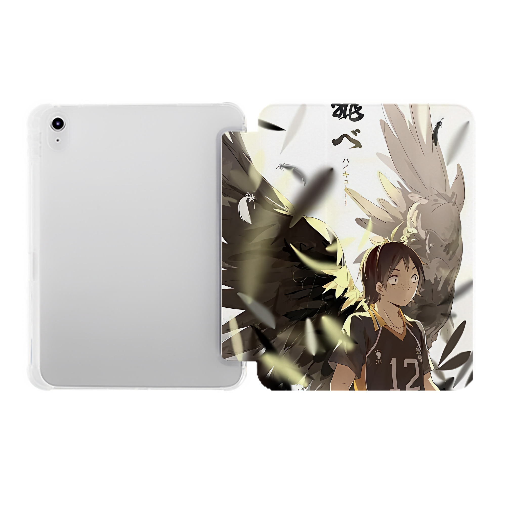 （画像用） ハイキュー!! Haikyu!! IPad ケース ペン収納付き 三つ折りスタンド PUレザー×シリコン 対応機種9.5/10.5/10.9インチ